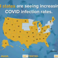 <p>More than half the country has seen an increase in COVID-19 cases</p>