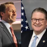 <p>The race between former Westchester County Executive Rob Astorino, left, and incumbent Democratic State Sen. Pete Harckham is heating up</p>