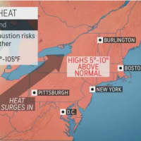 <p>Heat indices will hit 100 degrees in much of the region this weekend.</p>