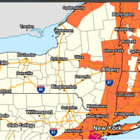<p>A look at areas covered by heat advisories.</p>