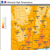 <p>A look at high temperatures for Saturday, July 18.</p>