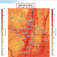 <p>Heat indices will climb to the upper 90s on Sunday, July 19.</p>
