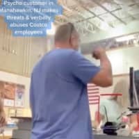 <p>An angry customer was captured on a TikTok video berating a Costco cashier at a Jersey Shore store. (Courtesy @erica_keep_it_real)</p>