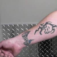 <p>Christopher Slightam&#x27;s tattoos</p>