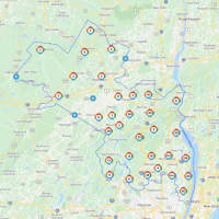 <p>Orange &amp; Rockland outage map on Monday, Aug. 10.</p>