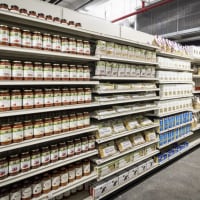 <p>Aisles are also set up similar to a conventional supermarket.</p>