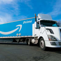 <p>Amazon delivery trailer</p>