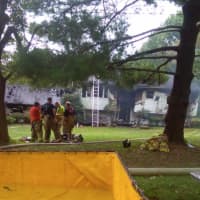 <p>The blaze was knocked out shortly after 1:30 p.m. with assistance from over a dozen other fire crews.</p>