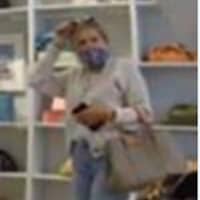 <p>Surveillance footage of the wanted woman who stole a handbag worth $1,500 from a Long Island store.</p>