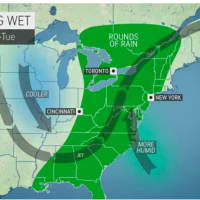 <p>A look at start of rounds of storms Monday, Sept. 28 into Tuesday, Sept. 29.</p>