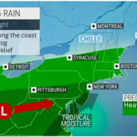 <p>Areas farthest south will see the heaviest rain on Thursday, Oct. 29.</p>