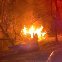 <p>The blaze was reported at 197 Hamburg Turnpike in Stockholm just before 9:30 p.m., the Hardyston Township Volunteer Fire Department said.</p>