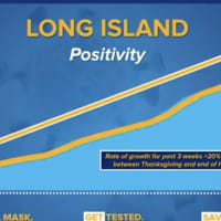 <p>The projection of Long Island&#x27;s positive infection rate through the holiday season.</p>