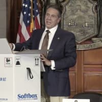 <p>New York Gov. Andrew Cuomo debuted the COVID-19 vaccination on Thursday.</p>