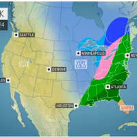 <p>A look at the arrival of the storm system on Christmas Eve Day, Thursday, Dec. 24.</p>