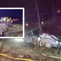 <p>A Philadelphia driver and a Jersey City man in one of the four cars she hit after overturning into oncoming traffic Wednesday night on the Garden State Parkway were killed, New Jersey State Police said.</p>