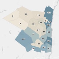<p>The breakdown of active COVID-19 cases in Ulster County on Friday, Jan. 15.</p>