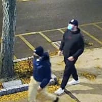 <p>The Westchester District Attorney&#x27;s Office released photos of two suspects who allegedly spread the stickers.</p>