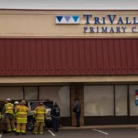 <p>An SUV went through a storefront Tuesday afternoon in Quakertown.</p>