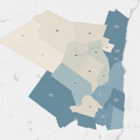 <p>The Ulster County COVID-19 map on Wednesday, Jan. 20.</p>