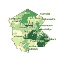 <p>The Sullivan County COVID-19 map on Wednesday, Jan. 20.</p>