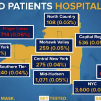 <p>The number of Long Islanders hospitalized with COVID-19 continues to rise.</p>