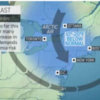 <p>A blast of Arctic air will arrive on Friday, Jan. 29 prior to the storm.</p>