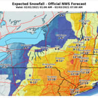 <p>A look at projected snowfall total for the entire region.</p>