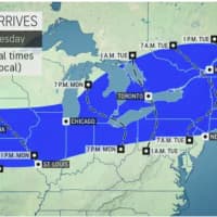 <p>The new storm system will move from west to east, affecting this region on Tuesday, Feb. 9.</p>
