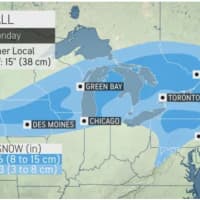 <p>Areas mainly north of I-84 in New York, Connecticut and Massachusetts could see 1 to 3 inches of snowfall. Some parts of northern Pennsylvania, upstate New York, and Vermont could see 3 to 6 inches.</p>