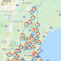 <p>The Eversource outage map on Tuesday, March 2.</p>