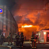 <p>Firefighters battle a four-alarm blaze at the Howard Johnson Express Inn in Blackwood.</p>