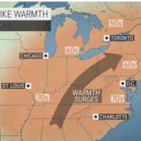 <p>A look at the widespread springlike warmth on Wednesday, March 10.</p>