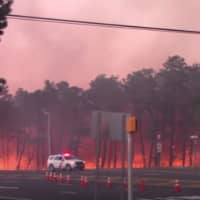 <p>Sunday&#x27;s destructive wildland fire that jumped the Garden State Parkway in Lakewood.</p>
