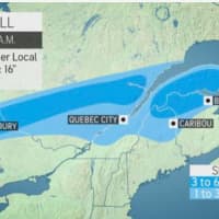 <p>A look at areas in the Northeast that will see accumulating snowfall.</p>