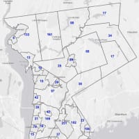 <p>The Westchester County COVID-19 map on Monday, April 19.</p>