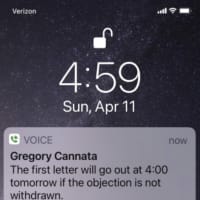 <p>An alleged message from Greg Cannata</p>