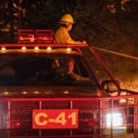 <p>NJ Forest Fire Service was called Thursday to make an &quot;air drop&quot; over a four-alarm house and brush fire Upper Freehold.</p>