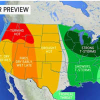 <p>A look at the projected weather pattern for the summer of 2021.</p>