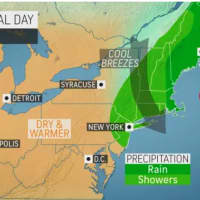 <p>Skies will gradually begin to clear on Memorial Day, Monday, May 31, with just a slight chance of morning showers followed by partly sunny skies in the afternoon.</p>