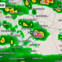 <p>An AccuWeather radar image of Wednesday&#x27;s deadly thunderstorm in South Jersey.</p>