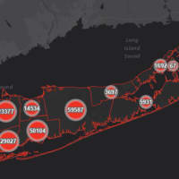 <p>The Suffolk County COVID-19 map on Tuesday, Aug. 3.</p>