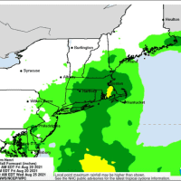 <p>A look at projected rainfall totals from Henri.</p>
