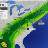 <p>Rainfall projections from AccuWeather.</p>