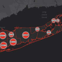 <p>The Suffolk County COVID-19 map on Friday, Sept. 10.</p>