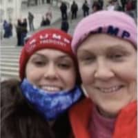 <p>Canterbury residents Carla Krzywicki, left, and her mother, Jean Lavin, pictured at the U.S. Capitol on Jan. 6</p>