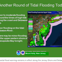 <p>A coastal flood warning has.been issued for the Jersey Shore and South Jersey near the Delaware Bay.</p>