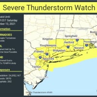 <p>A severe thunderstorm watch has been issued for parts of NY, CT, NJ and RI until 7 p.m. Saturday, Nov. 13.</p>