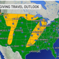 <p>A look at the weather outlook on Thanksgiving Day on Thursday, Nov. 25.</p>