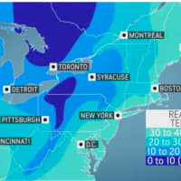 <p>The wind-chill factor will make it feel like it&#x27;s in the teens and 20s in the areas shown here on Friday, Nov. 26.</p>